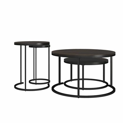 Outlet 𧨠Room & Joy Claret Nesting Coffee and End Table Bundle Espresso/Black Metal - Room & Joy β€οΈ 5 Outlet 𧨠Room & Joy Claret Nesting Coffee and End Table Bundle Espresso/Black Metal - Room & Joy β€οΈ - Image 3