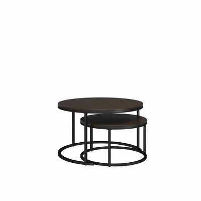 Outlet 𧨠Room & Joy Claret Nesting Coffee and End Table Bundle Espresso/Black Metal - Room & Joy β€οΈ 6 Outlet 𧨠Room & Joy Claret Nesting Coffee and End Table Bundle Espresso/Black Metal - Room & Joy β€οΈ - Image 4
