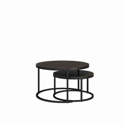 Outlet 𧨠Room & Joy Claret Nesting Coffee and End Table Bundle Espresso/Black Metal - Room & Joy β€οΈ 7 Outlet 𧨠Room & Joy Claret Nesting Coffee and End Table Bundle Espresso/Black Metal - Room & Joy β€οΈ - Image 5