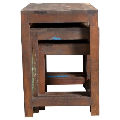 Wholesale π 3pc Reclaimed Wood Nesting Tables Natural - Timbergirl π₯ 4 Wholesale π 3pc Reclaimed Wood Nesting Tables Natural - Timbergirl π₯ - Image 2