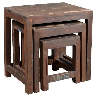 Wholesale π 3pc Reclaimed Wood Nesting Tables Natural - Timbergirl π₯ 8 Wholesale π 3pc Reclaimed Wood Nesting Tables Natural - Timbergirl π₯ - Image 6