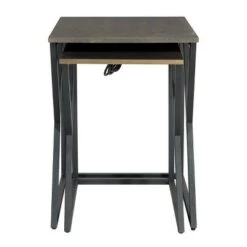 Outlet ✔️ 2pc Segovia Nesting Tables Gray - OSP Home Furnishings 🔥 -End And Side Tables shop unnamed file 9121