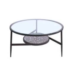 End And Side Tables shop 37 Buy π 3pc Corveen Glass Top Occasional Table Set Gun Metal - miBasics π