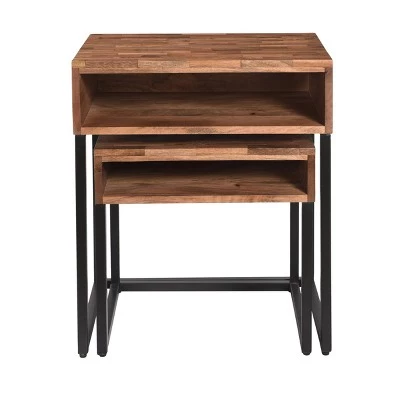 Promo π Set of 2 Giocoso Nesting Tables Brown/Black - Treasure Trove Accents π 4 Promo π Set of 2 Giocoso Nesting Tables Brown/Black - Treasure Trove Accents π - Image 2