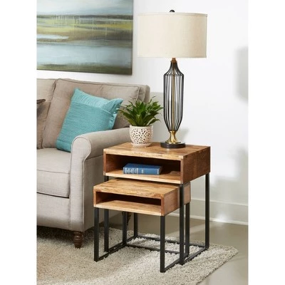 Promo π Set of 2 Giocoso Nesting Tables Brown/Black - Treasure Trove Accents π 5 Promo π Set of 2 Giocoso Nesting Tables Brown/Black - Treasure Trove Accents π - Image 3