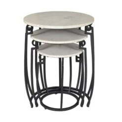 End And Side Tables shop 25 Best reviews of π Set of 3 Amsterdam Nesting Tables Black - Treasure Trove Accents β
