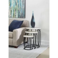 Best reviews of 🔔 Set of 3 Amsterdam Nesting Tables Black - Treasure Trove Accents ⌛ -End And Side Tables shop unnamed file 9175