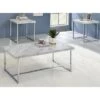 Deals 🤩 3pc Marisca Coffee Table Set White/Chrome - miBasics 🔥 -End And Side Tables shop unnamed file 922