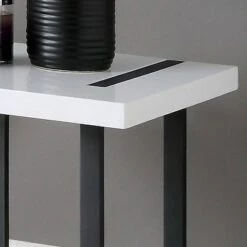 New 🎁 2pc Druse Coffee Table Set White/Black - miBasics 🔥 -End And Side Tables shop unnamed file 954