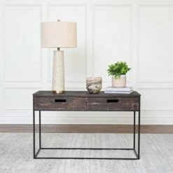Discount 🥰 4pc Thomas Wood Table Collection Dark Brown - Abbyson Living 🔔 -End And Side Tables shop unnamed file 966