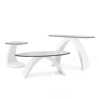 Best Pirce π₯ 3pc Gummerton Glass Top Coffee Table Set - miBasics Black β¨ 9 Best Pirce π₯ 3pc Gummerton Glass Top Coffee Table Set - miBasics Black β¨ - Image 7