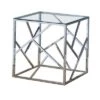 Brand new β Set of 3 Industrial Tables with Open Geometric Base Silver/Clear - Benzara β 1 Brand new β Set of 3 Industrial Tables with Open Geometric Base Silver/Clear - Benzara β -End And Side Tables shop unnamed file 988
